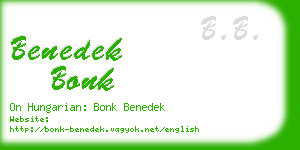 benedek bonk business card